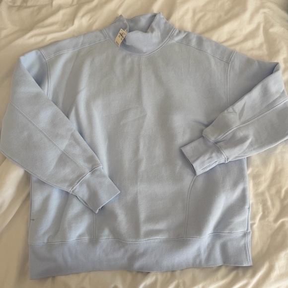 aerie Offline Cloud Fleece Oversized Mock Neck Sweatshirt - Picture 1 of 8